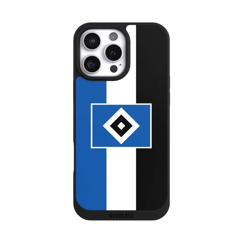 iPhone 16 Pro Max NIVOpure HSV Streifen - Blau-Weiß-Schwarz