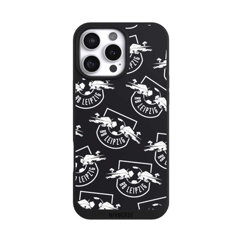 Apple iPhone 16 Pro Max NIVOpure Logos RB Leipzig Weiß auf Schwarz