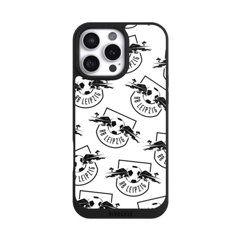Apple iPhone 16 Pro Max NIVOpure Logos RB Leipzig Schwarz auf Weiß