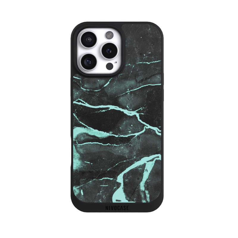 iPhone 16 Pro Max NIVOpure Grauer und blauer Marmor