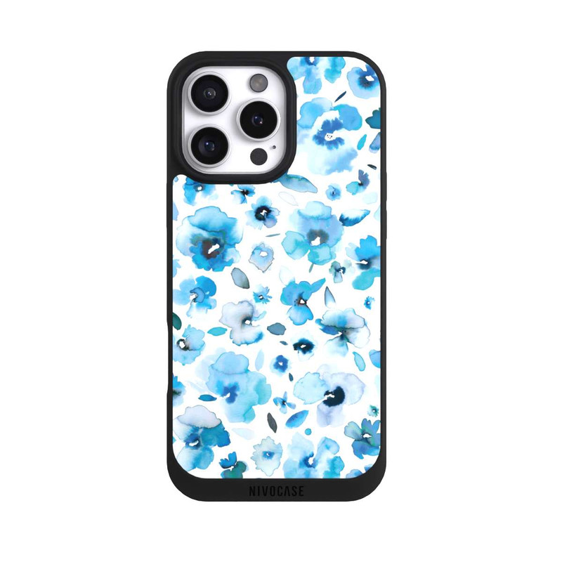 iPhone 16 Pro Max NIVOpure Blaue tropische Blumen