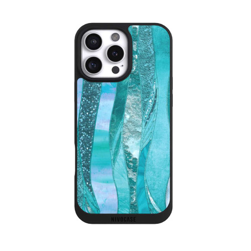 Apple iPhone 16 Pro Max NIVOpure glamouröser Glitzerlook blau
