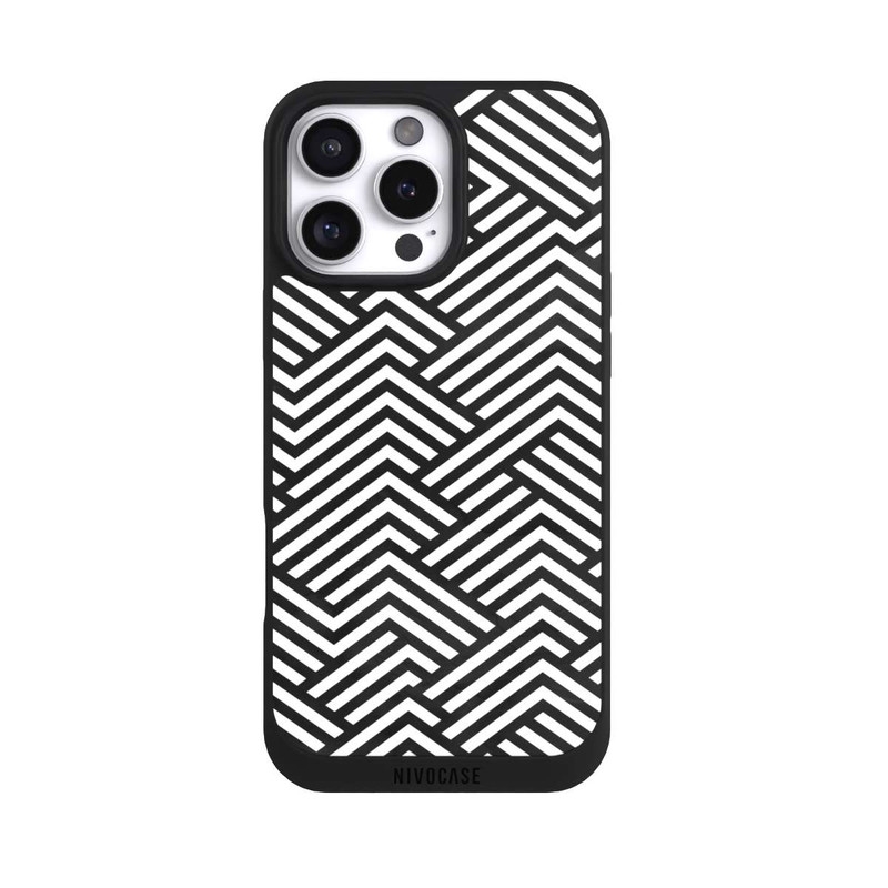 iPhone 16 Pro Max NIVOpure Schwarz und Weiß ZigZag