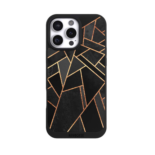 Apple iPhone 16 Pro Max NIVOpure Schwarze Nacht Gold Druck