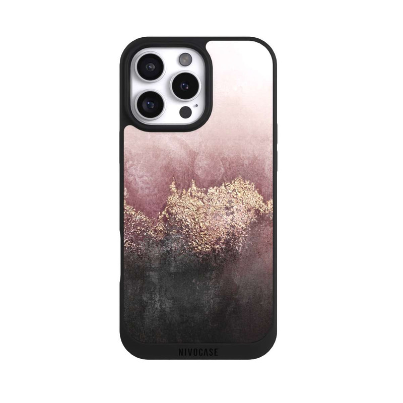 iPhone 16 Pro Max NIVOpure Impression d'or de poussière de ciel rose