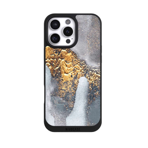 Apple iPhone 16 Pro Max NIVOpure Beton-Gold-Glitzerlook