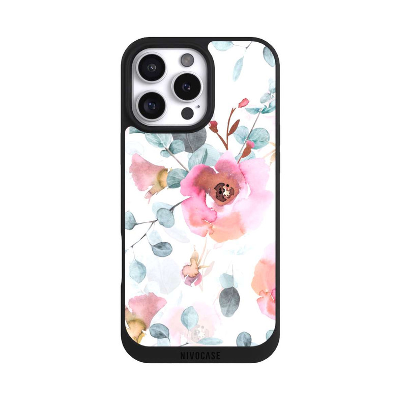 iPhone 16 Pro Max NIVOpure Watercolour Flower Wallpaper