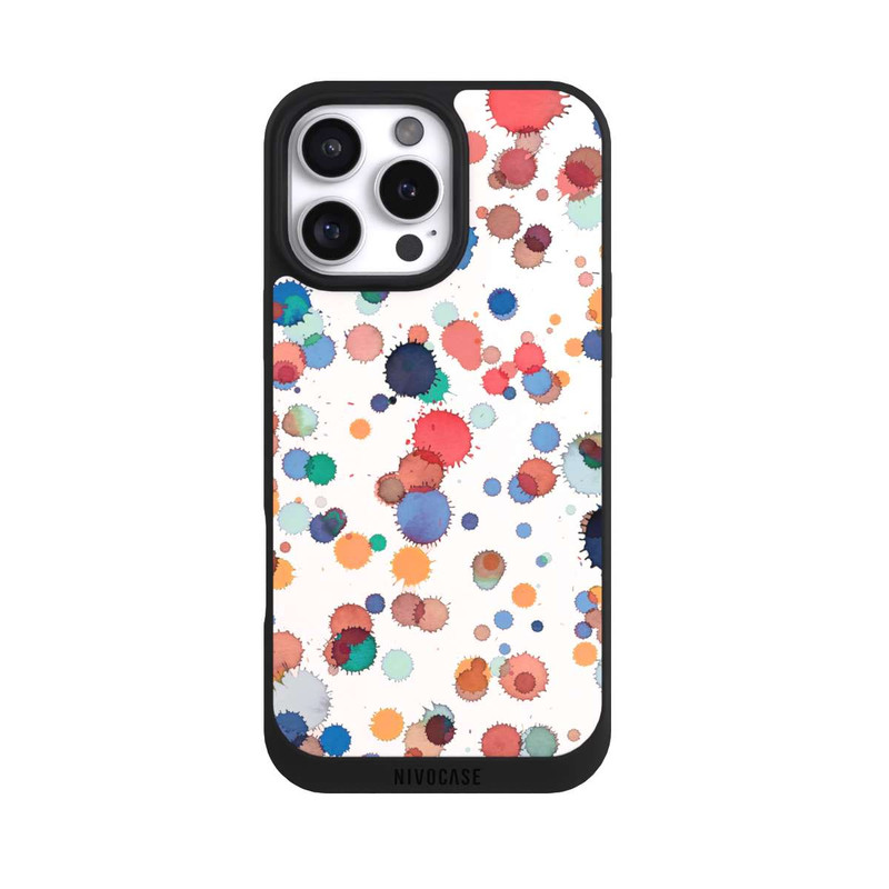 iPhone 16 Pro Max NIVOpure Tropfen Aquarell Textur Blau Gelb