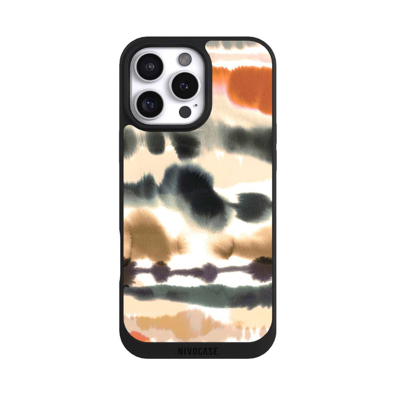 iPhone 16 Pro Max NIVOpure Lignes d'aquarelle nautique douces orange