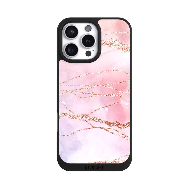 iPhone 16 Pro Max NIVOpure Glitzer Look Pink Mädchen Marmor
