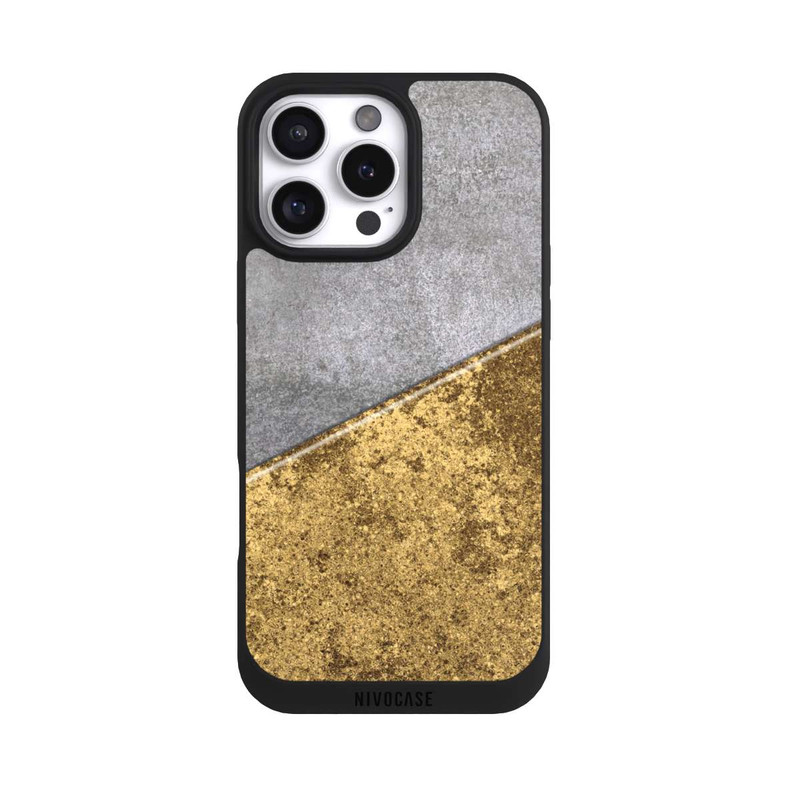 iPhone 16 Pro Max NIVOpure Beton und Goldlook
