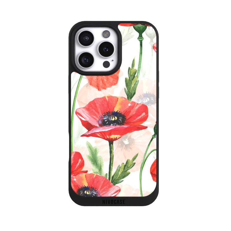 iPhone 16 Pro Max NIVOpure Coquelicots aquarelle