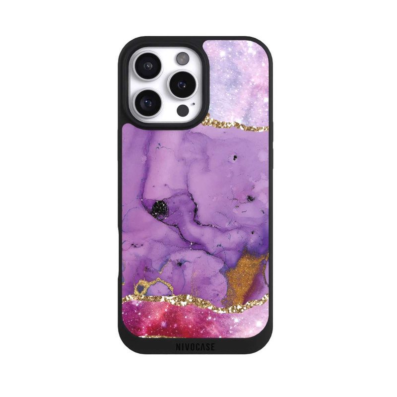 iPhone 16 Pro Max NIVOpure Marbre glamour galaxie violet