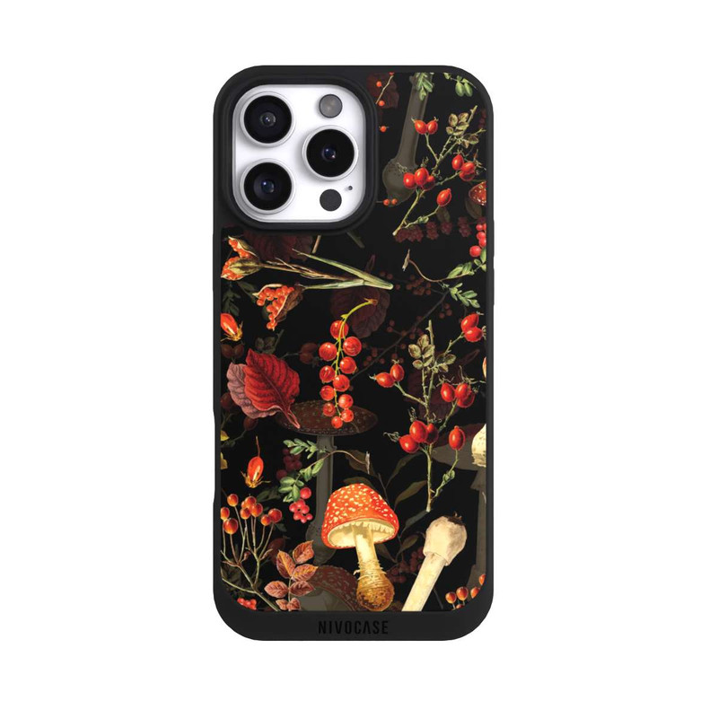iPhone 16 Pro Max NIVOpure Pilzmuster Schwarz