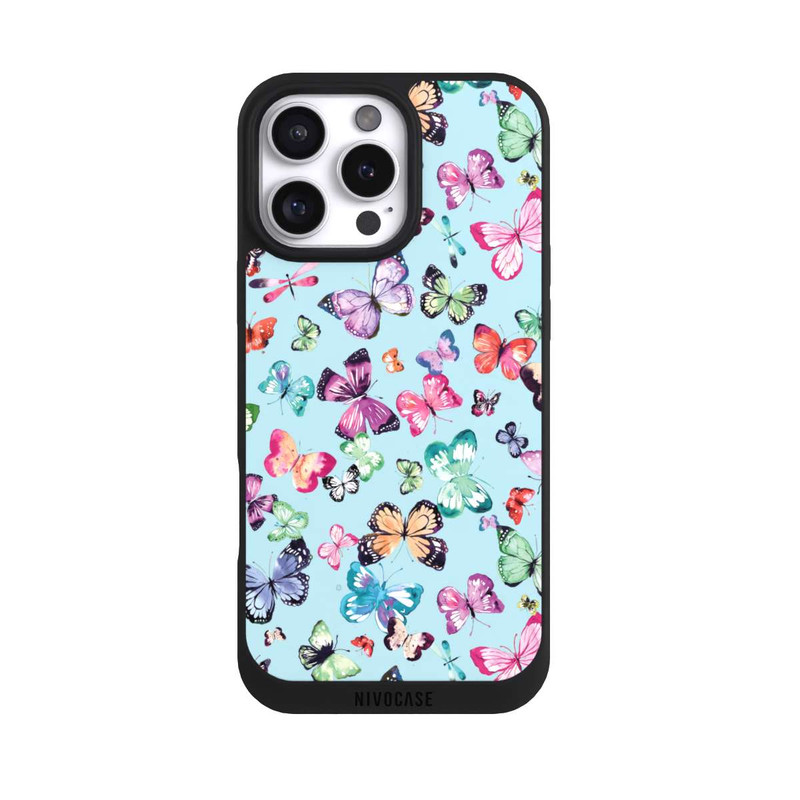 iPhone 16 Pro Max NIVOpure Schmetterlinge rosa orange blau
