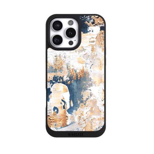 Apple iPhone 16 Pro Max NIVOpure Abstraktion Blau und Gold