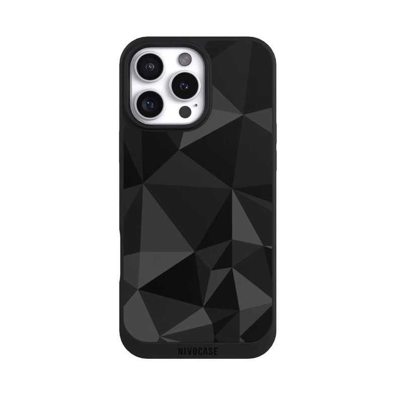 iPhone 16 Pro Max NIVOpure Polygon Pattern Black