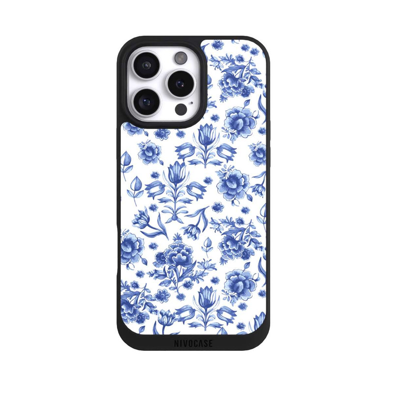 iPhone 16 Pro Max NIVOpure Motif à Fleurs - Faïence de Delft