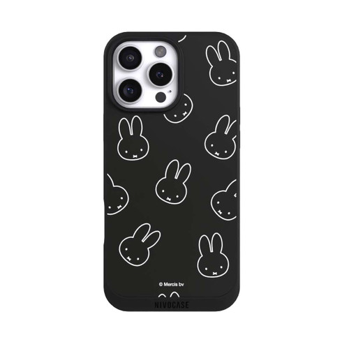 Apple iPhone 16 Pro Max NIVOpure Miffy Pattern Noir