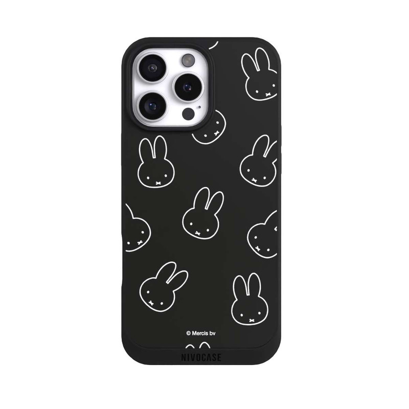iPhone 16 Pro Max NIVOpure Miffy Pattern Noir