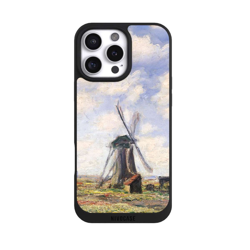 iPhone 16 Pro Max NIVOpure Tulpenfelder mit der Rijnsburger Windmühle von Claude Monet
