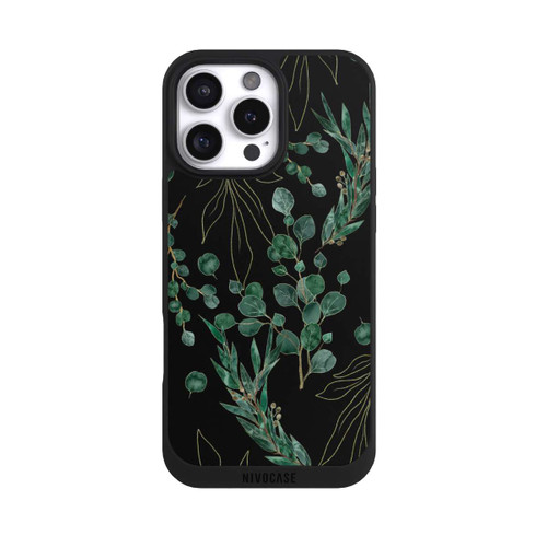 Apple iPhone 16 Pro Max NIVOpure Feuilles d'Eucalyptus Fond Noir