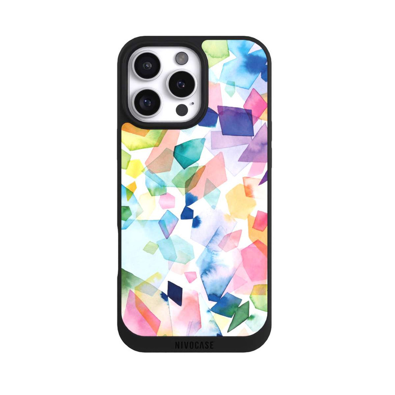 iPhone 16 Pro Max NIVOpure Colorful Watercolor Gems Diamonds