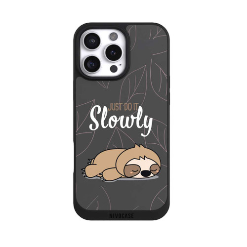 Apple iPhone 16 Pro Max NIVOpure Just Do It Slowly Sloth Grey