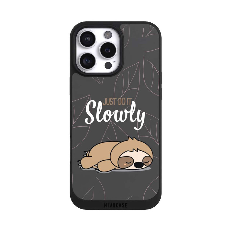 iPhone 16 Pro Max NIVOpure Just Do It Slowly Sloth Grey