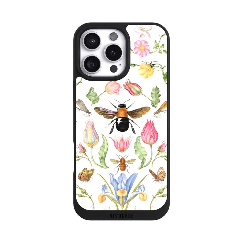iPhone 16 Pro Max NIVOpure Wildblumen mit Biene weiß