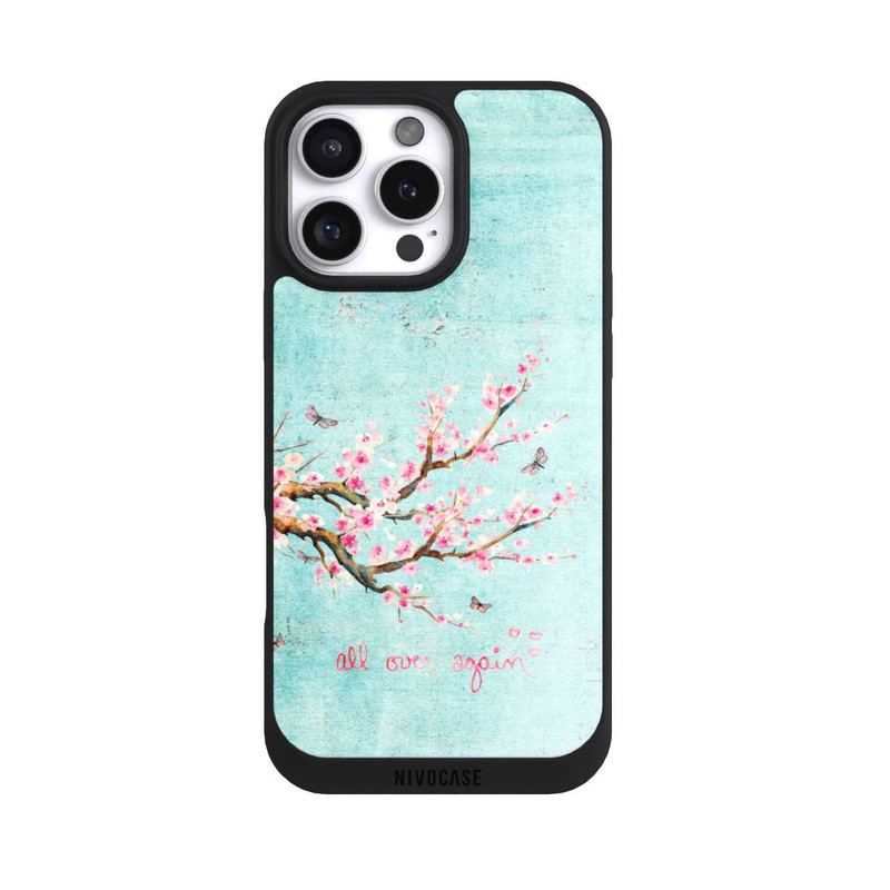 iPhone 16 Pro Max NIVOpure Kirschblütenbaummuster Blau