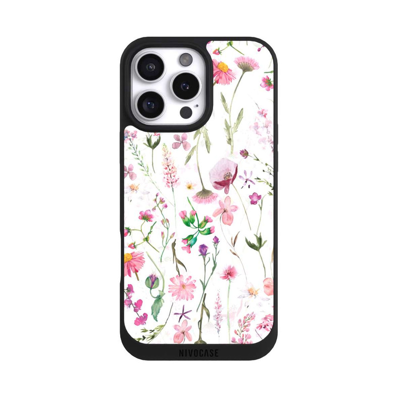 iPhone 16 Pro Max NIVOpure Prairie de fleurs roses