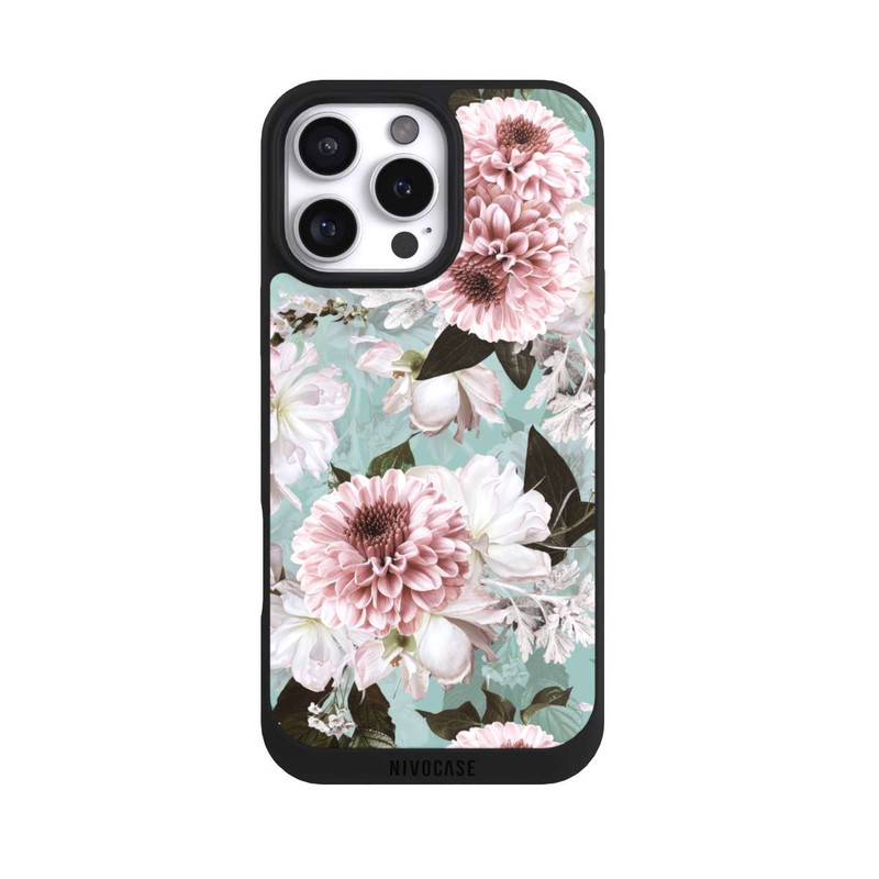 iPhone 16 Pro Max NIVOpure Flower Wallpaper Baroque Blue