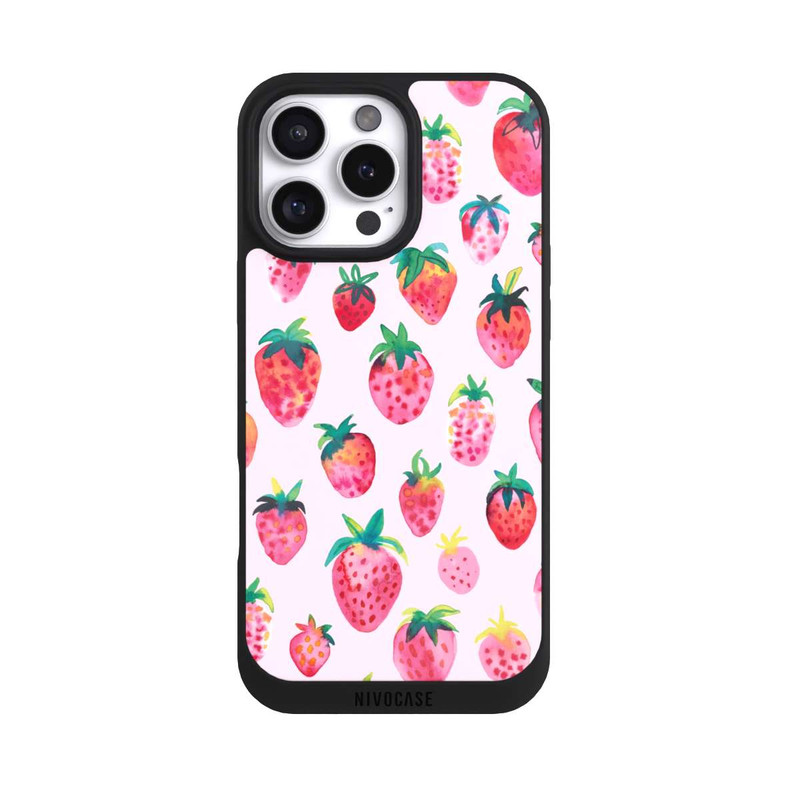 iPhone 16 Pro Max NIVOpure Aquarell Erdbeeren