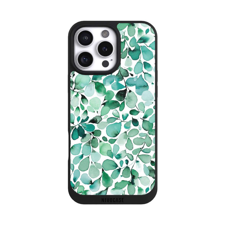iPhone 16 Pro Max NIVOpure Feuilles feuillues à motif aquarelle