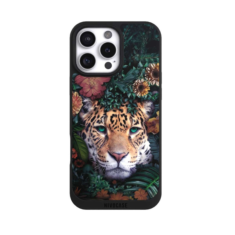 iPhone 16 Pro Max NIVOpure Jaguar dans la jungle verte
