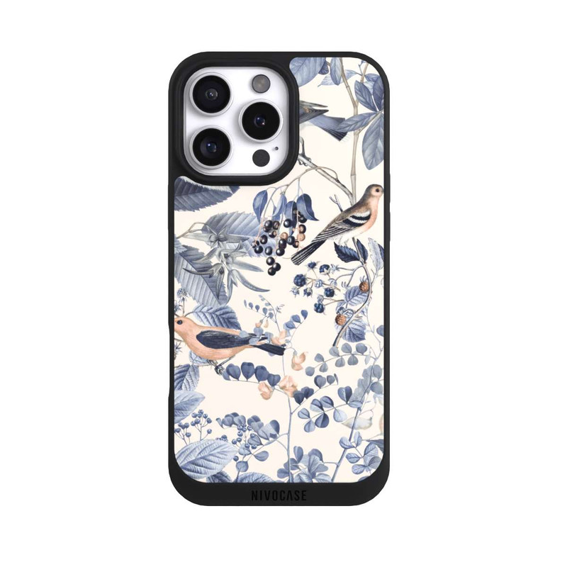 iPhone 16 Pro Max NIVOpure Vögel und Beeren in Beige