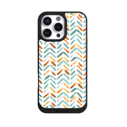 Apple iPhone 16 Pro Max NIVOpure Elegant Fall Chevron Blue Orange