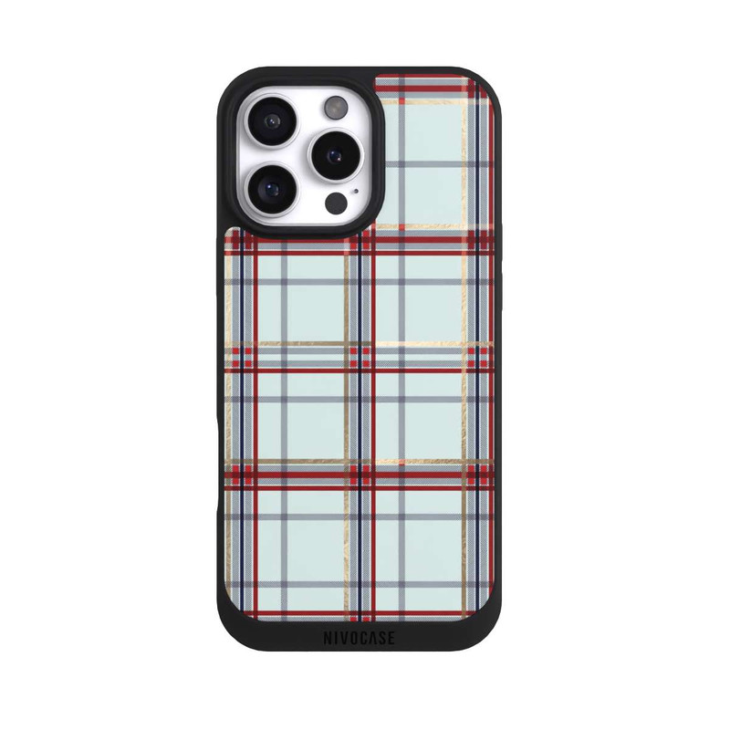 iPhone 16 Pro Max NIVOpure Tartan Bleu