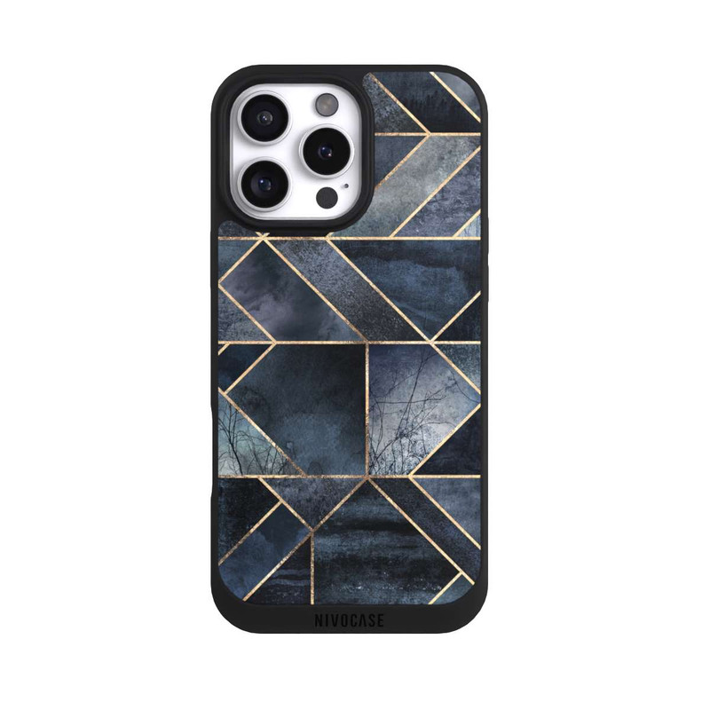iPhone 16 Pro Max NIVOpure Nature Abstraite Bleu Foncé