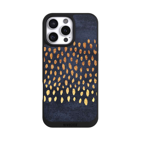 Apple iPhone 16 Pro Max NIVOpure Muster Gold und Marine