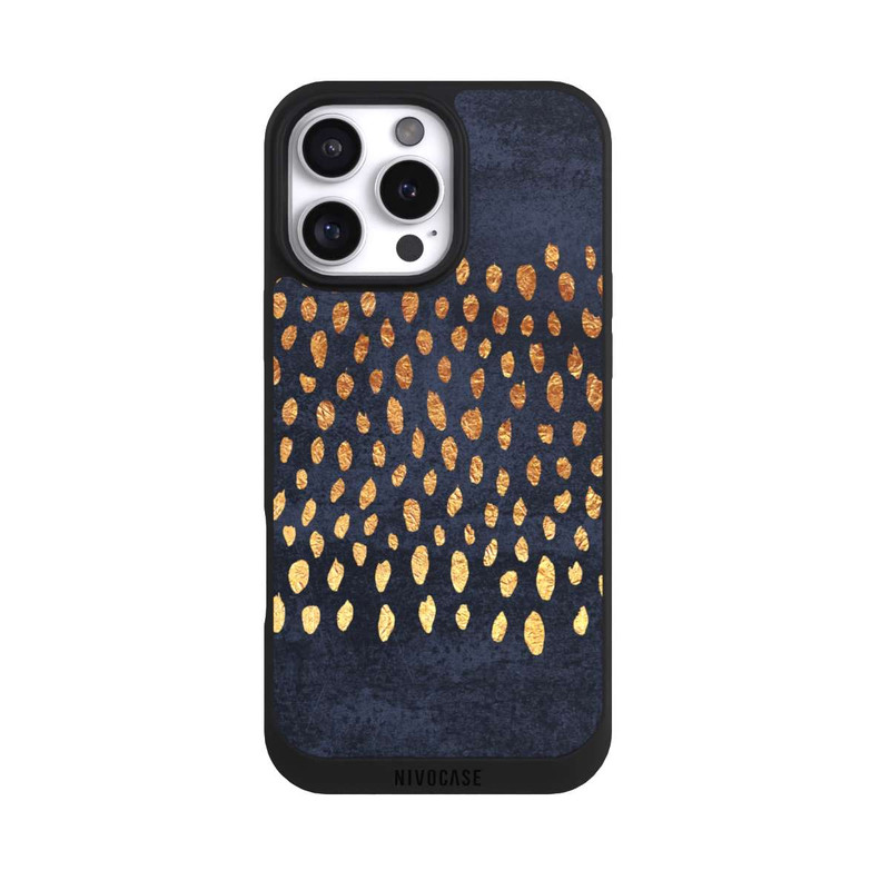 iPhone 16 Pro Max NIVOpure Muster Gold und Marine