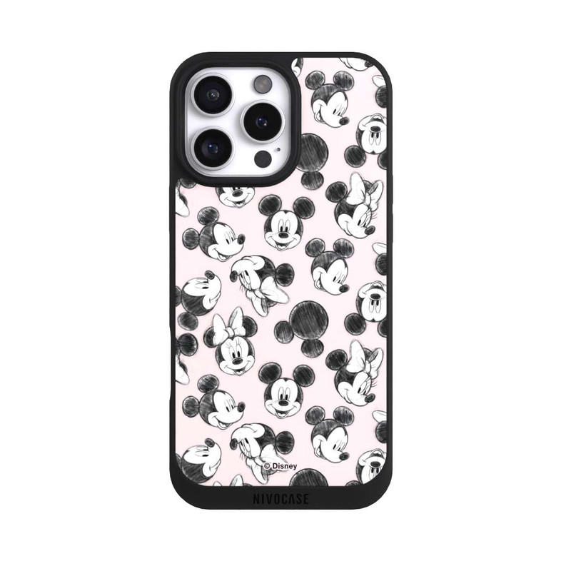 iPhone 16 Pro Max NIVOpure Minnie & Mickey Viele Gesichter Pink