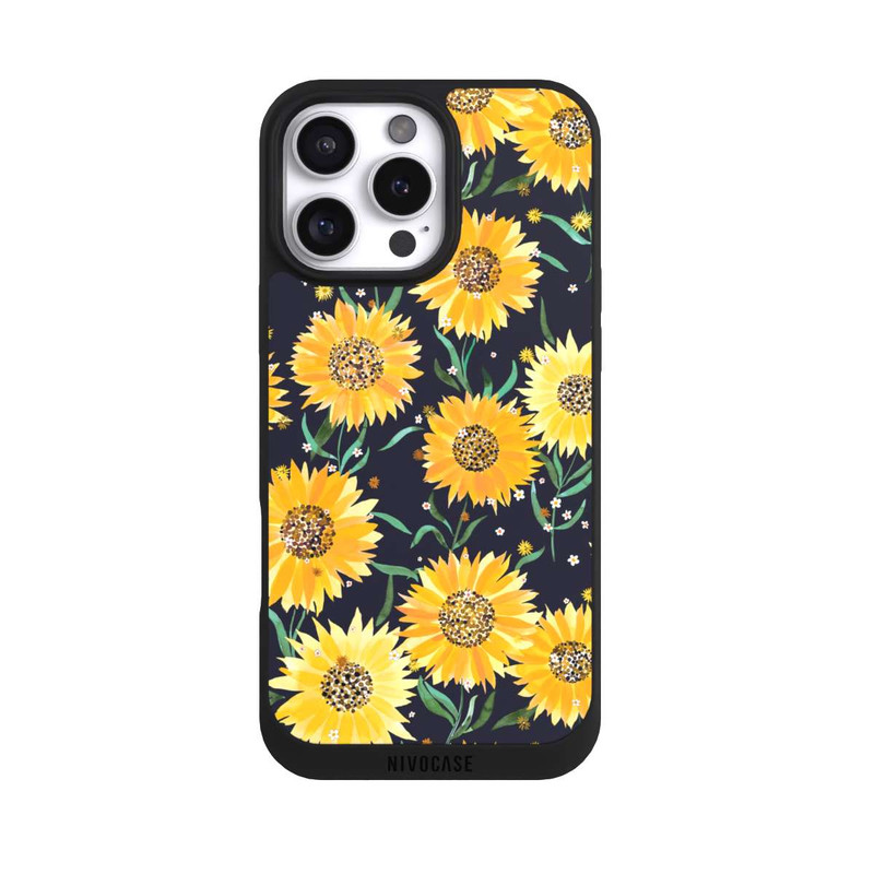 iPhone 16 Pro Max NIVOpure Sonnenblumen schwarz