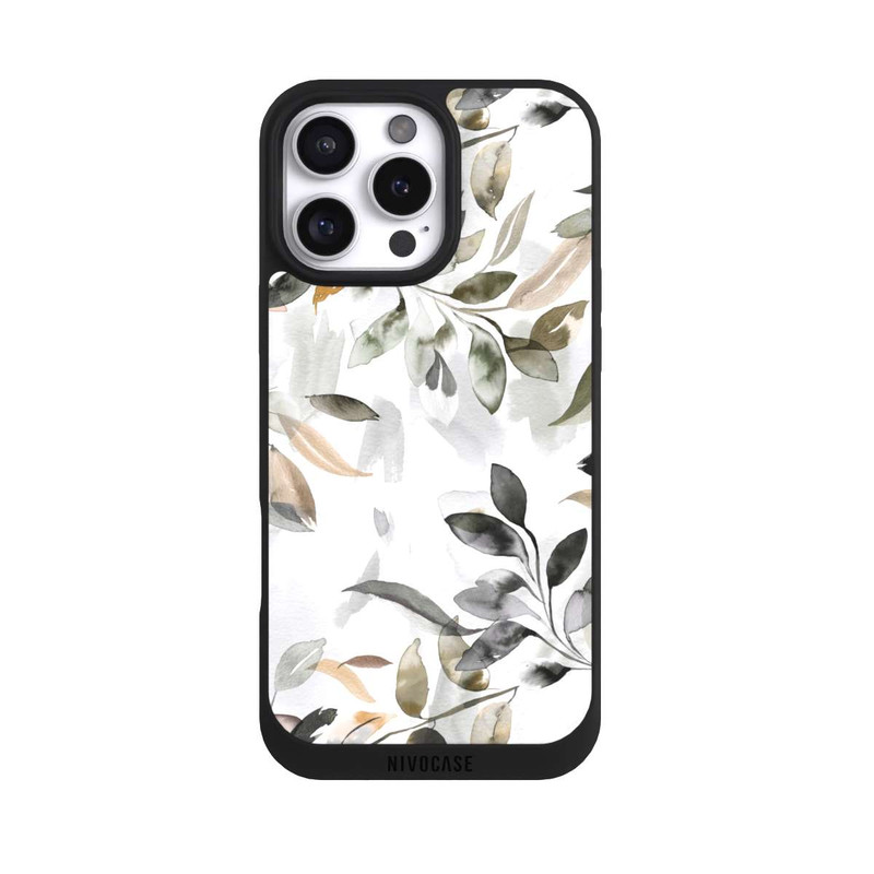 iPhone 16 Pro Max NIVOpure Feuilles neutres à l’aquarelle