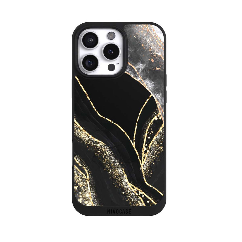 iPhone 16 Pro Max NIVOpure Marbre Sombre Or
