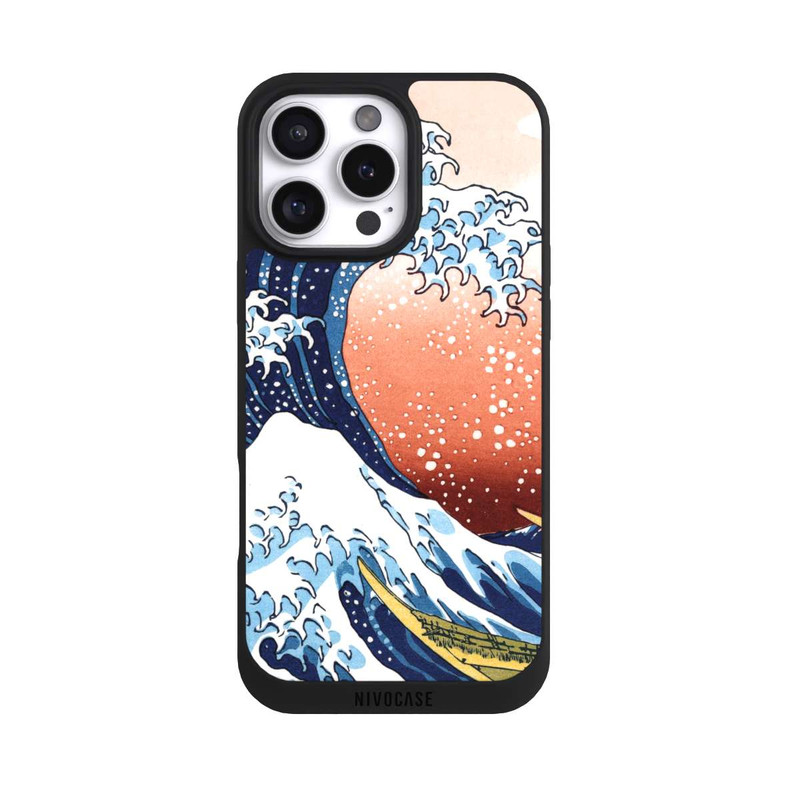 iPhone 16 Pro Max NIVOpure La Grande Vague de Kanagawa Rouge