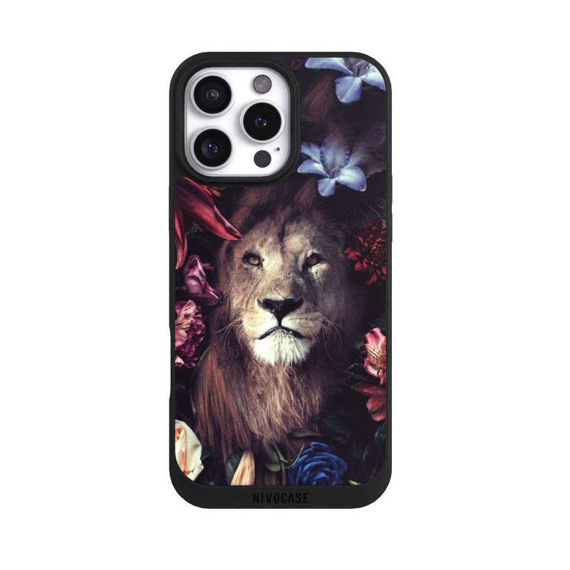 iPhone 16 Pro Max NIVOpure Löwe Blumenrahmen