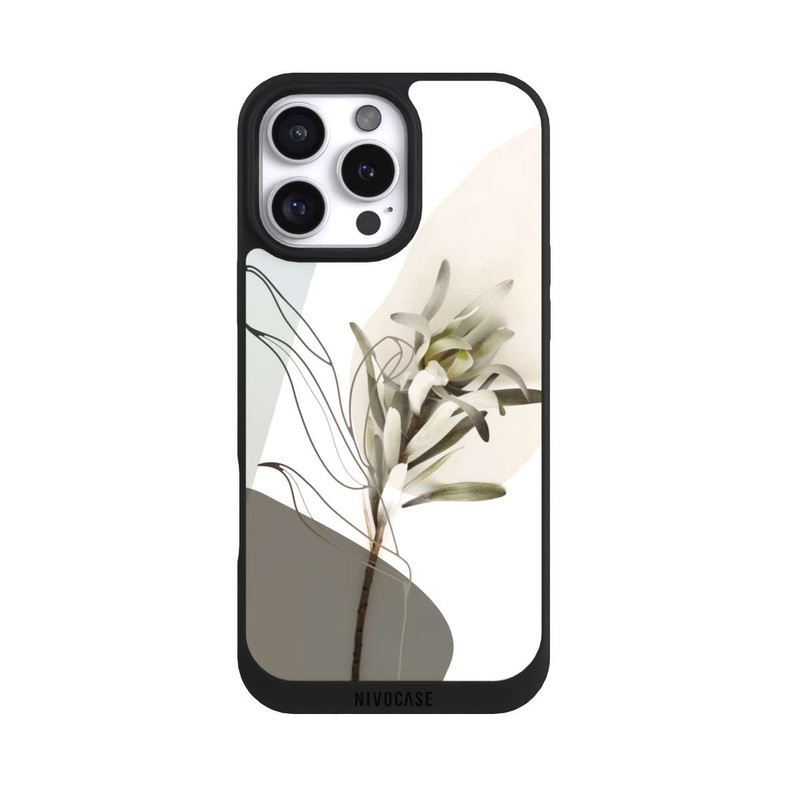 iPhone 16 Pro Max NIVOpure Boho Line Art Olivgrün