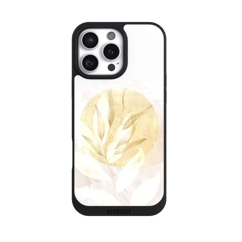 iPhone 16 Pro Max NIVOpure Boho Gold Blumen Kunst